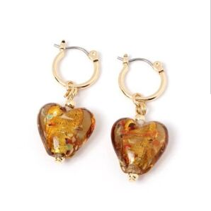 GLOBAL WORK グローバルワーク ハートガラス フープピアス アクセサリー