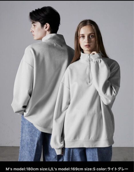 CLEL ハーフジップ デザイン プルオーバー