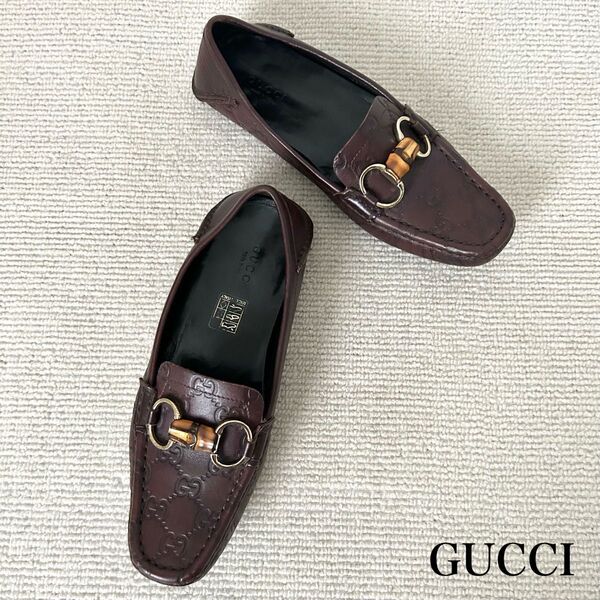 GUCCI グッチ ホースビット グッチシマ スニーカー ローファー 23cm