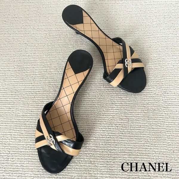 CHANEL シャネル ココマーク ミュール サンダル 22.5cm 35.5