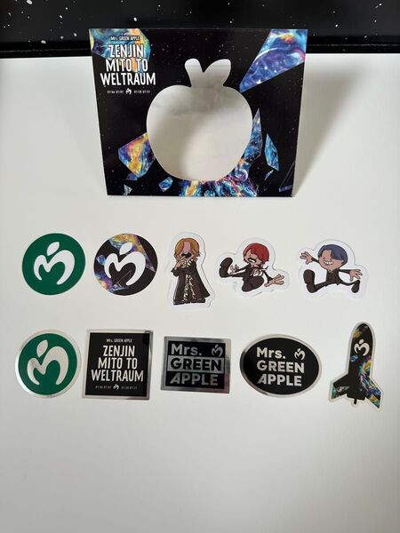 Mrs.Green Apple フレークステッカー 10種各1 10枚入 ゼンジン シール ミセスグリーンアップル ミセス 台紙