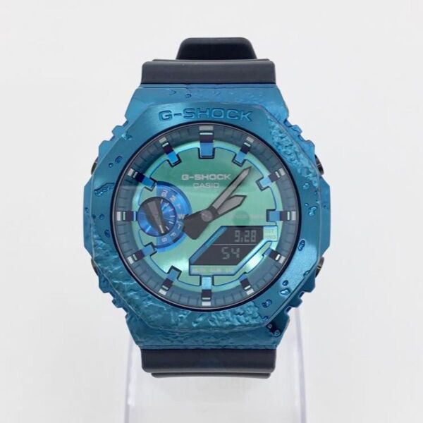 中古美品 CASIO 腕時計 G-SHOCK ジーショック 限定 40th Anniversary アナログ デジタル 青