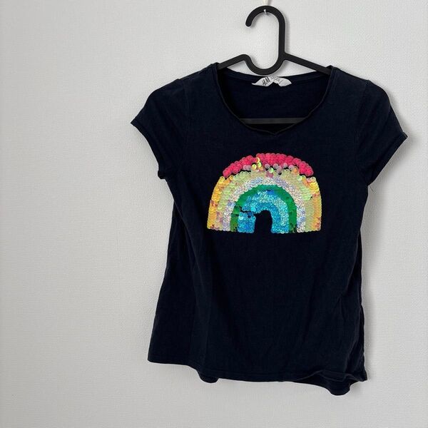 キッズ H&M 140 Tシャツ スパンコール カットソー Tシャツ