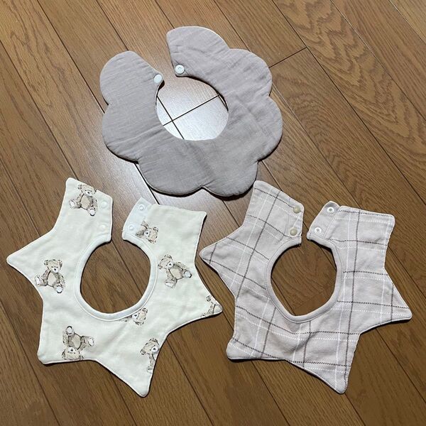 スタイ よだれかけ くま チェック 雲 赤ちゃん 赤ちゃん用品 赤ちゃんグッズ 新生児 よだれ