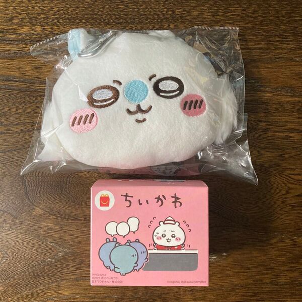【新品】ちいかわ ぬいぐるみ パスケースポーチ② モモンガ1点とマクドナルドちいかわです。