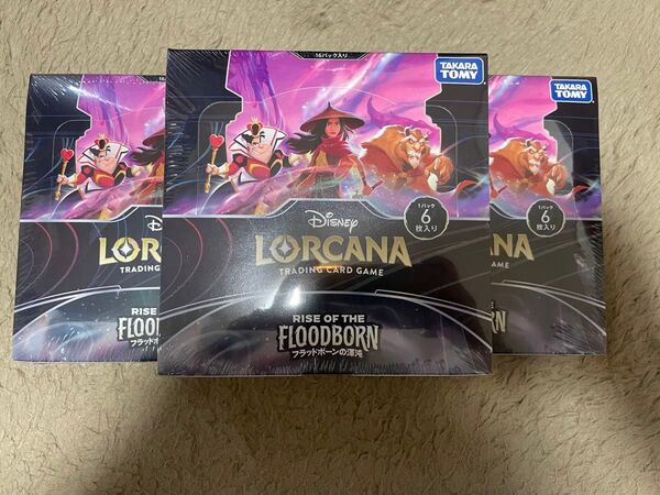 ディズニー・ロルカナ・TCG 日本語版 ブースターパック フラッドボーンの渾沌 DP-BOX 3BOXシュリンク付き