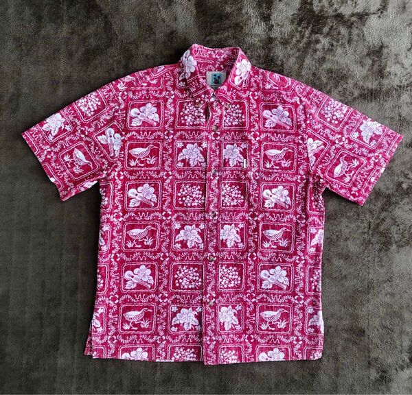 ④美品 PAIKAJI パイカジ 沖縄 かりゆしウェア アロハシャツ Lサイズ