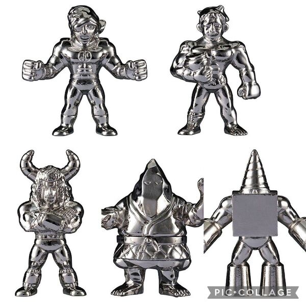 キン肉マン ダイキャスト キンケシ 10 キン肉マン テリーマン バッファローマン ザ・魔雲天 モーターマン 銀メッキ シルバー