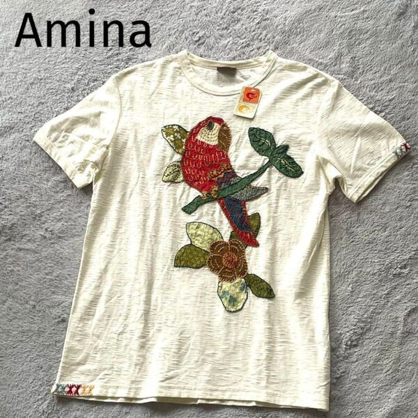 【チャイハネ】 Amina Tシャツ インド製 キナリ ユニセックス