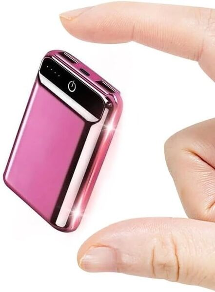 大容量モバイルバッテリー 10000mAh 軽量急速充電 ローズゴールド