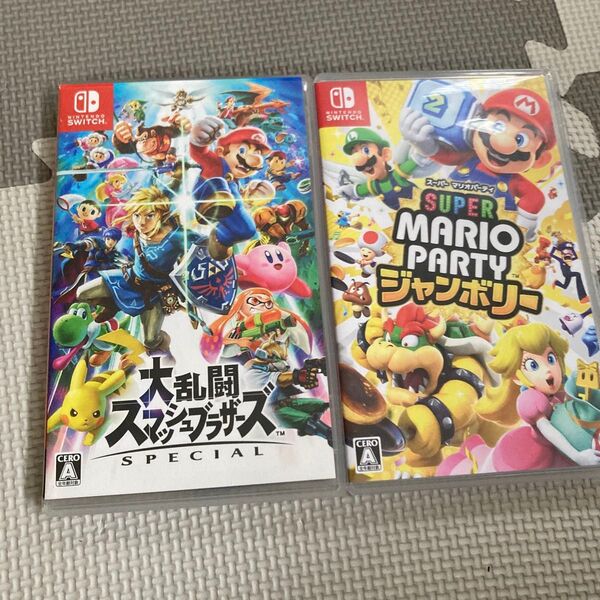 switch2本セット 大乱闘スマッシュブラザーズ マリオパーティジャンボリー