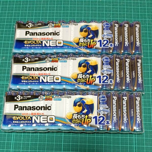アルカリ乾電池 エボルタネオ 単3形 12本パック LR6NJ/12SW 3セット36本