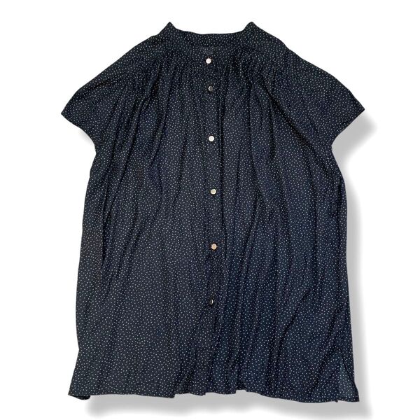 美品 NOLLEY’S ノーリーズ ドット柄 ブラウス フレンチスリーブ