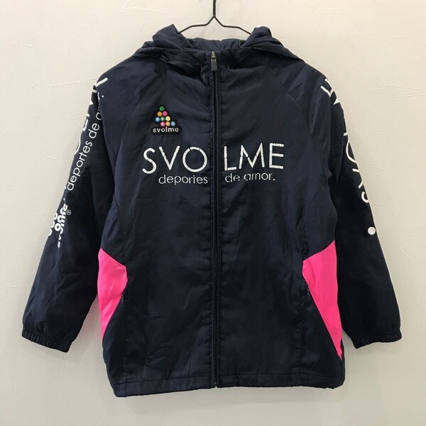 EI1195 svolme 長袖ジップナイロンジャケット フットサル ネイビー キッズ 130