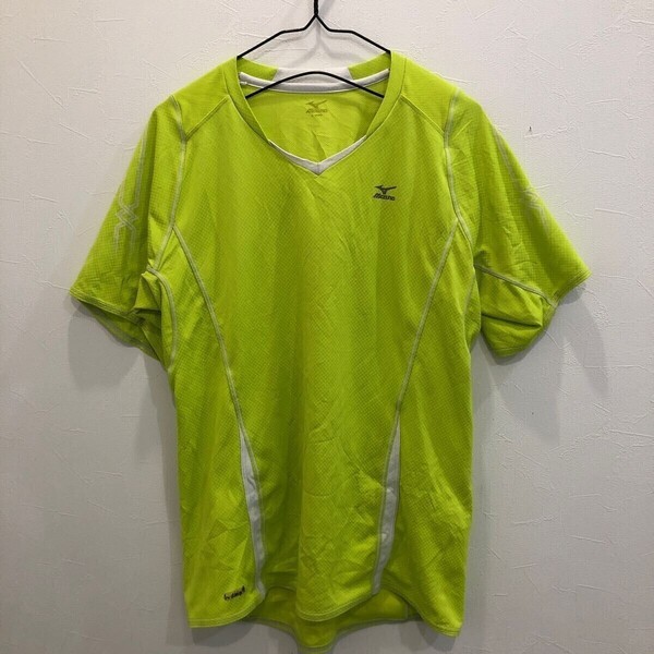 EI1505 MIZUNO ミズノ 半袖Tシャツ スポーツウェア上 ライムイエロー メンズL