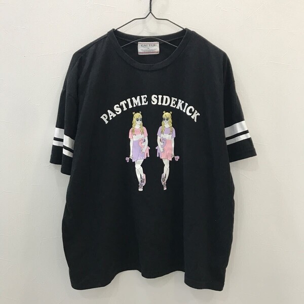 LV817 GALYGE しまむら 原宿系 サブカル 半袖 プリントTシャツ 黒 レディース 3L ショート丈