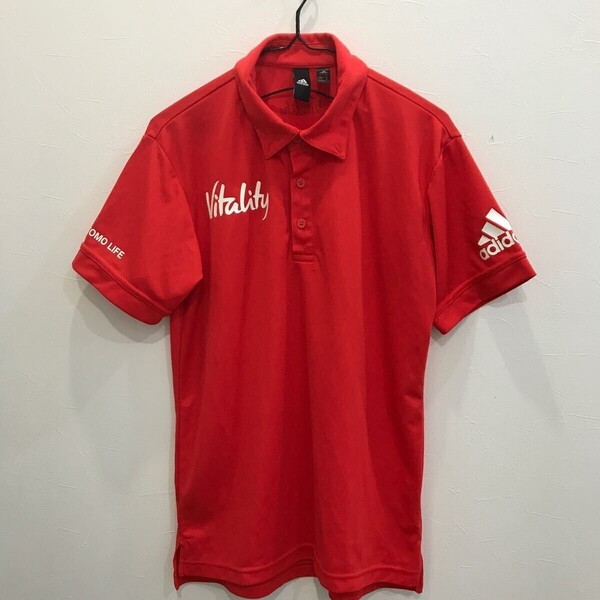 LV311 実物 住友生命 adidas アディダス 半袖ポロシャツ 赤 メンズ M SUMITOMO LIFE