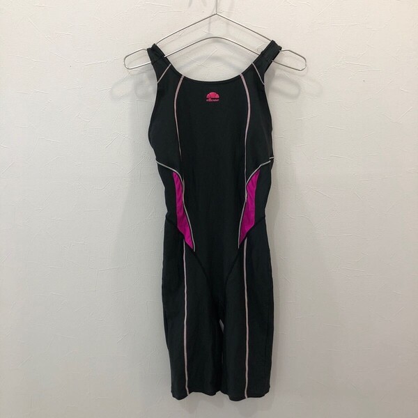 TNZ797 ellesse オールインワン スイムウェア ブラック レディース M