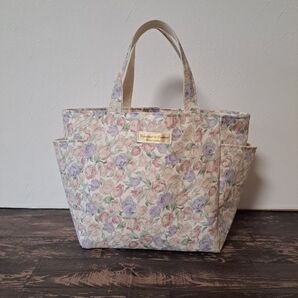 チューリップ柄 花柄 トートバック ハンドメイド