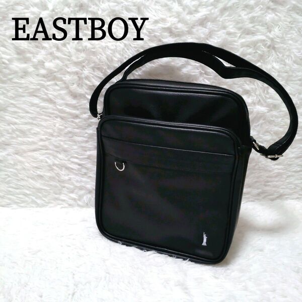 EASTBOY イーストボーイ ショルダーバッグ ブラック スクールバッグ 合皮 黒