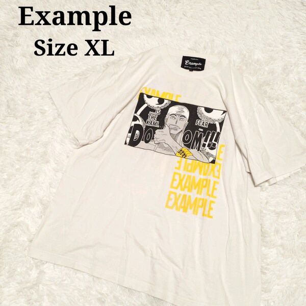 Example ワンピース エネル コラボ Tシャツ XL ホワイト 白