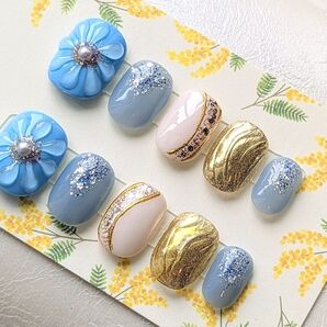 ネイルチップ ベリーショート お花