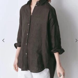 Spick and Span リネンカシュクールビッグシャツ