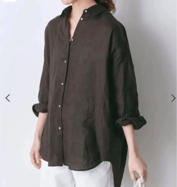 Spick and Span リネンカシュクールビッグシャツ