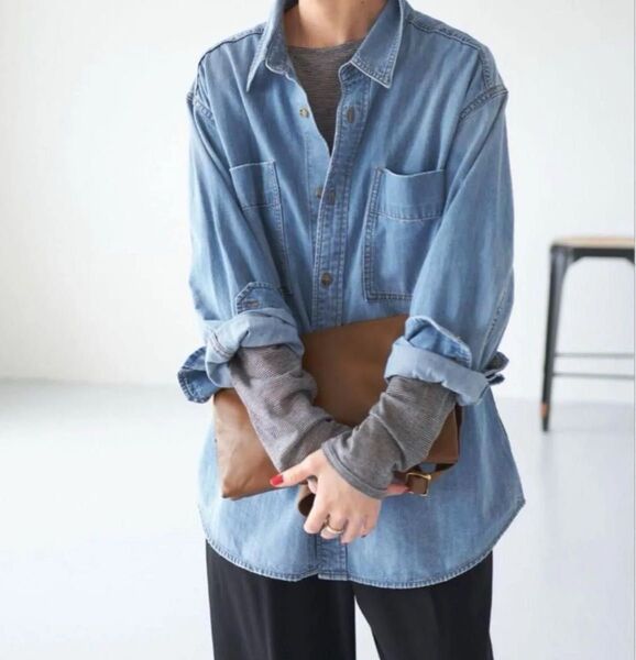 Spick & Span ライトオンスデニムシャツ