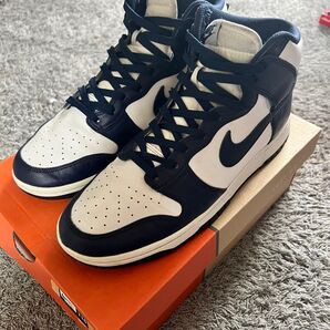 NIKE DUNK HIGH LE 28.5cm ネイビー/ホワイト