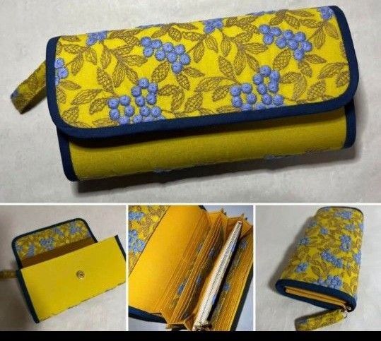 長財布 やりくり財布 ハンドメイド ミナペルホネン smileflower リバティ
