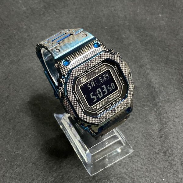 CASIO G-SHOCK カシオ Gショック GMW-B5000-1JFベース GMW-B5000TCF-2JRモード 青カモ風