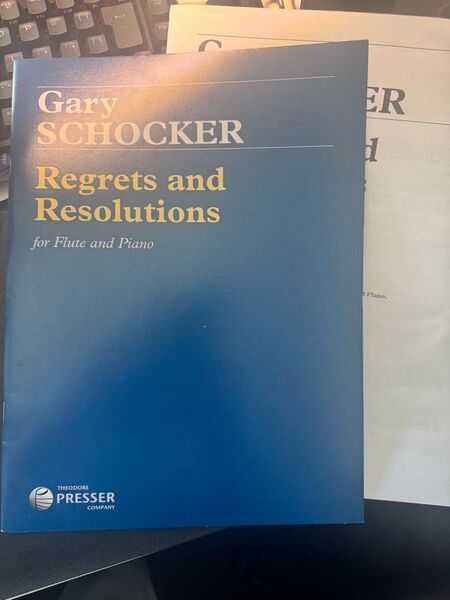 フルートソロ 後悔と決心 (Flute & Piano)Regrets and Resolutions Gary Schocker