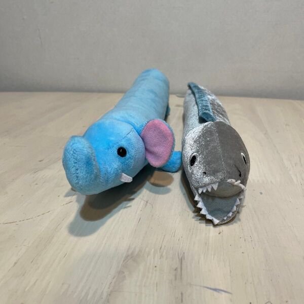 にぎっ太郎 ゾウ 太刀魚 鳴る 棒 2匹セット 押し笛 ぬいぐるみ 約40 ㎝