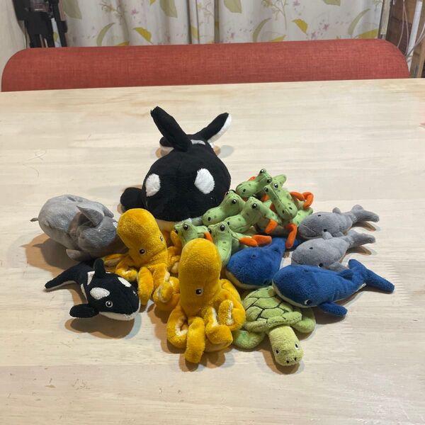 IKEA イケア ぬいぐるみ 大量セット シャチ ゾウ ワニ タコ イルカ カメ