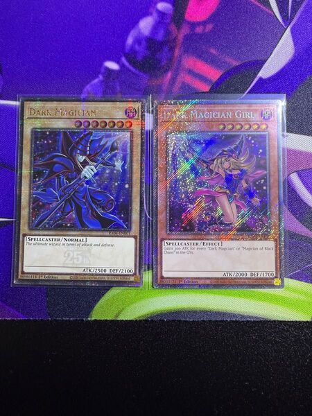 遊戯王EU版 ブラック・マジシャン クォーターセンチュリーシークレットレア ブラックマジシャンガール プラチナムシークレットレア