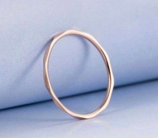 ローズゴールド リング スリム レディース 指輪 シンプル 新品 ピンクゴールド 在庫3個