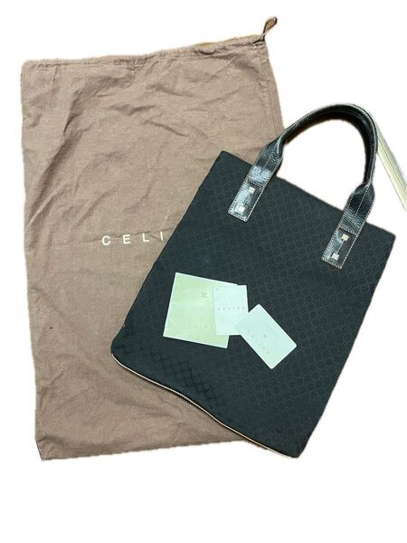 CELINE セリーヌ マカダム柄 トートバッグ ブラック