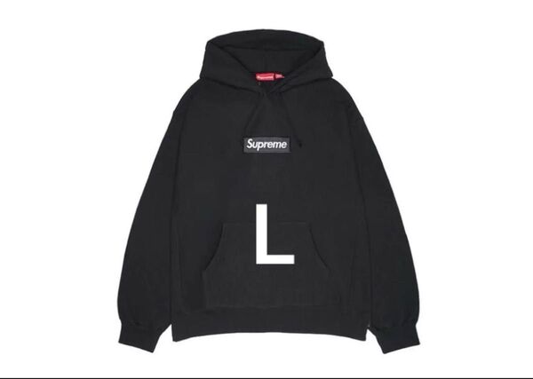 Supreme Box Logo Hooded Sweatshirt L 黒