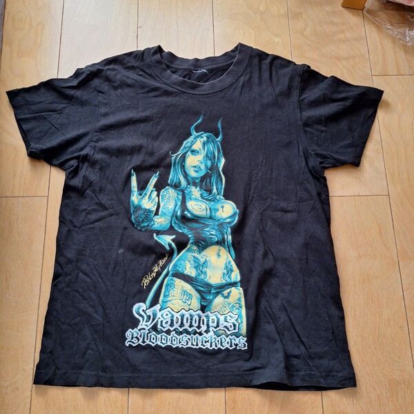 Vamps Bloodsuckers Tシャツ 黒 ロッキンジェリービーン フジロック エロスティカ EROSTIKA