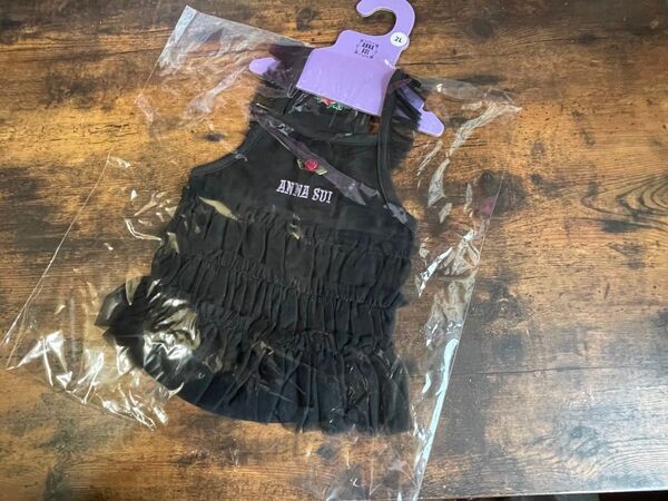 犬服 新品 ANNA SUI ティアードチュールワンピ サイズ2L