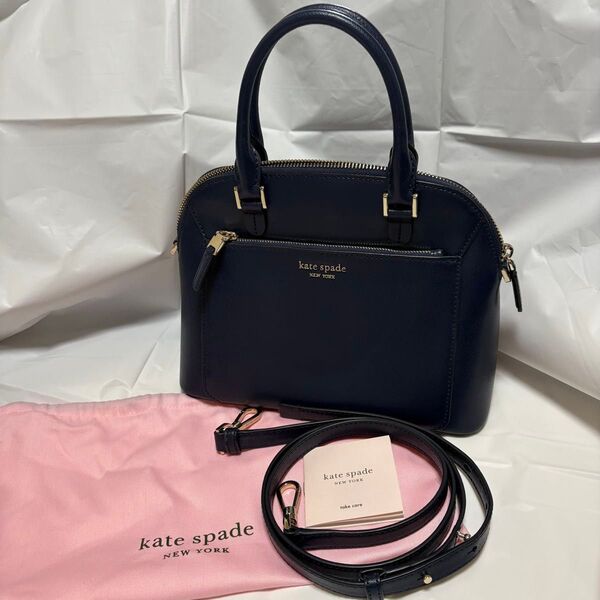 kate spade ケイトスペード 2way バッグ ネイビー