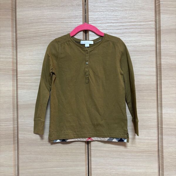 バーバリー ロンT 長袖 4y 104 カットソー キッズ チルドレン 長袖Tシャツ 110 バーバリーチェック