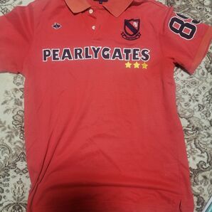 緊急値下げ!PEARLY GATES ゴルフウェア 半袖ポロシャツ レッド系size7
