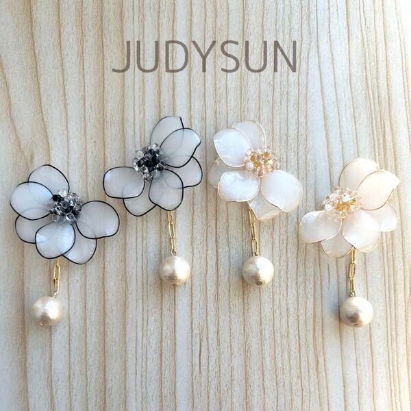華やかFlower&パールピアス/イヤリング