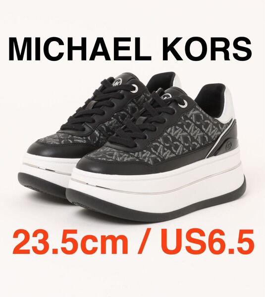 MICHAEL KORS HAYES マイケルコース エンパイア シグネチャーロゴ メタリック レザー スニーカー