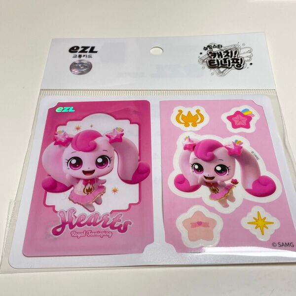 韓国 ティニピン ハチュピン EZLカード Tmoney 交通系IC カード ステッカー シール付き