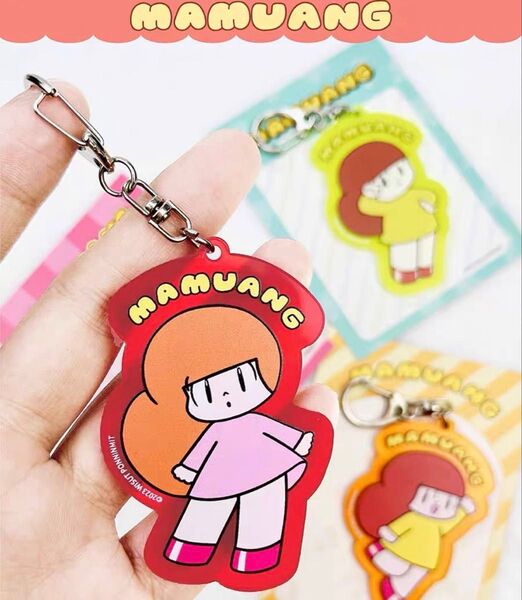マムアンちゃん アクリルキーホルダー 赤 新品未使用