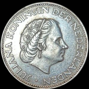 オランダ 1961 2.5G銀貨 ユリアナ女王