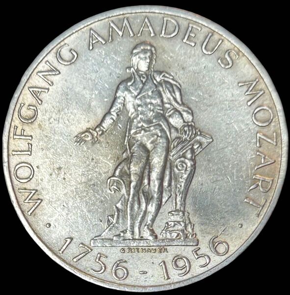 オーストリア 1956 25S銀貨 W・アマデウス・モーツァルト生誕200年